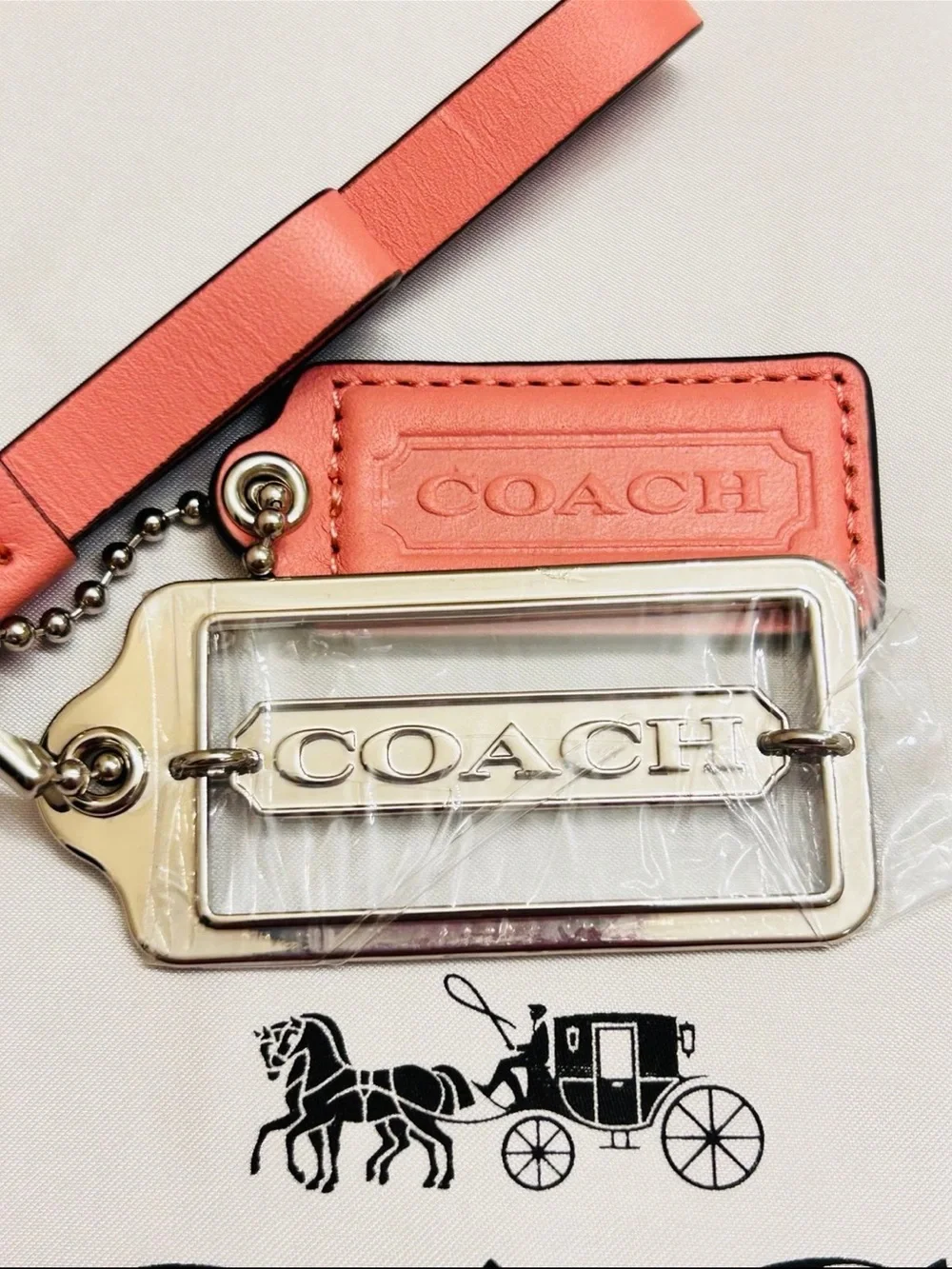 Coach Signature Tag Keychain/ Bag Charm/ Zipper Pull